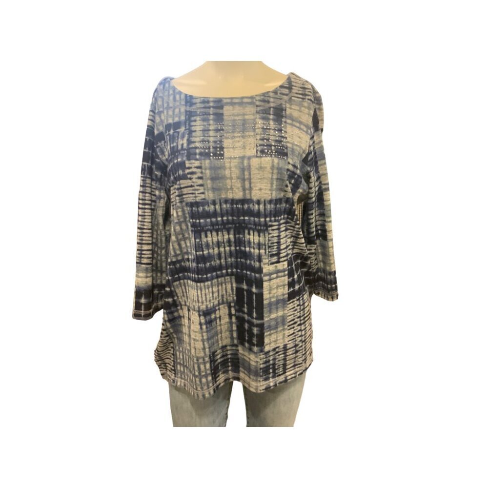 Christopher & Banks Women's large 3/4 sleeve round neck pullover